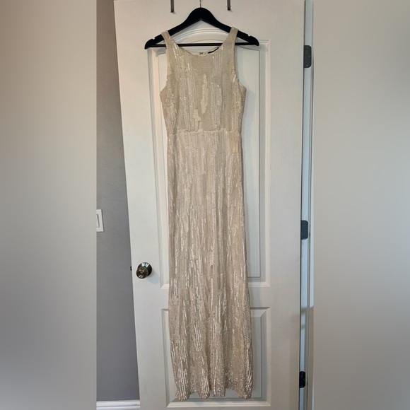 Parker Dresses & Skirts - Parker, Ivory Beaded Gown, Size 6, Floor length, Sleeveless